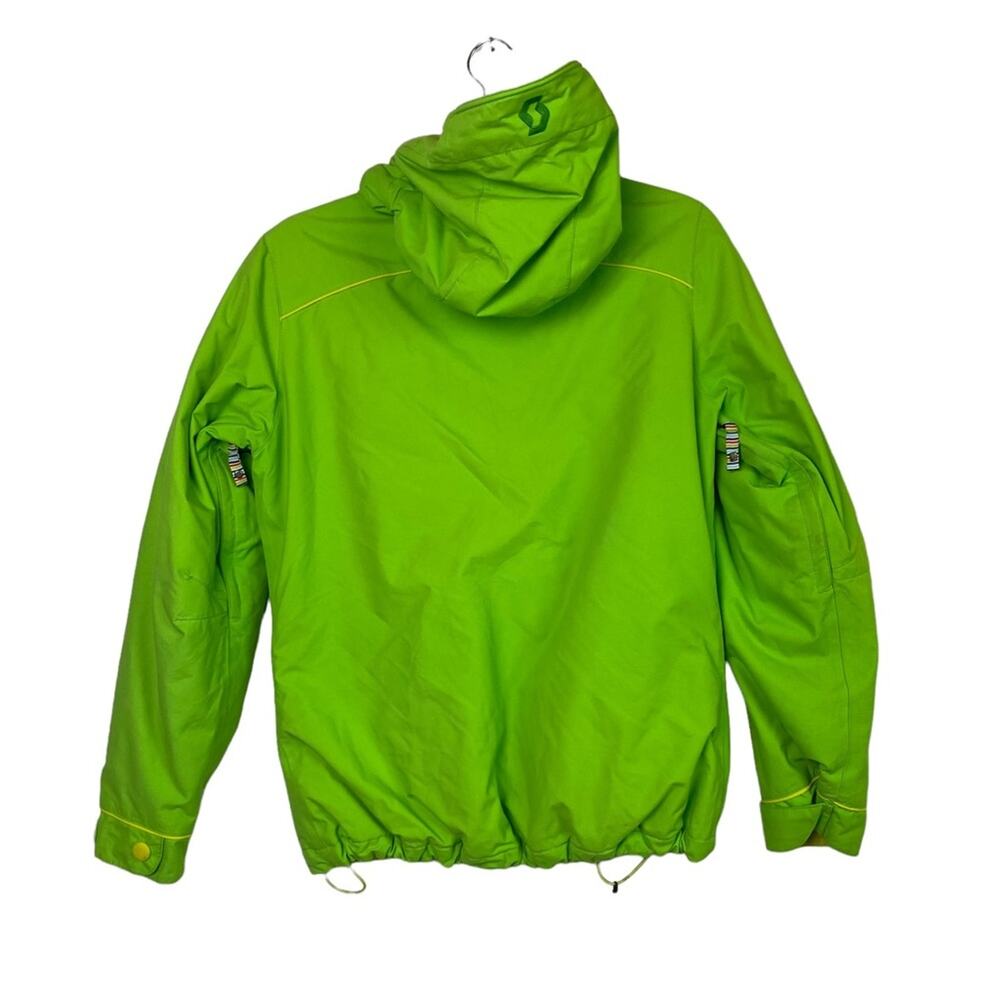 Scott Outerwear Women's Bright Green Hooded Full Zip Ski Snow Jacket Size 2 - Picture 6 of 12